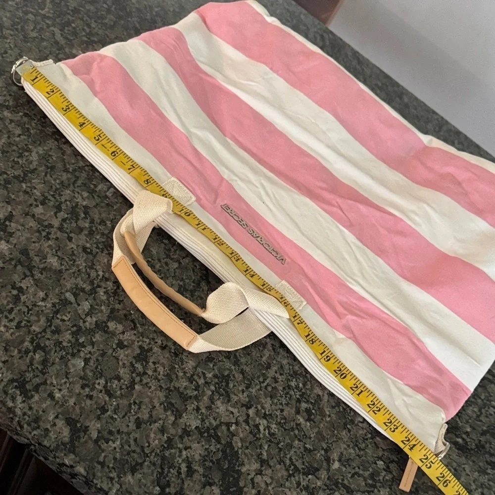 Victoria's Secret Pink and White Tote Bag